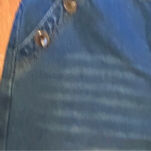 Blue Denim Shirt with Button Detail